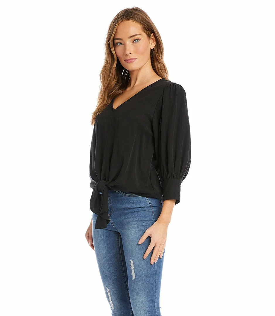 Karen Kane Tie-Front Top