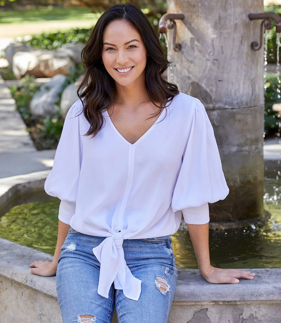 Karen Kane Tie-Front Top