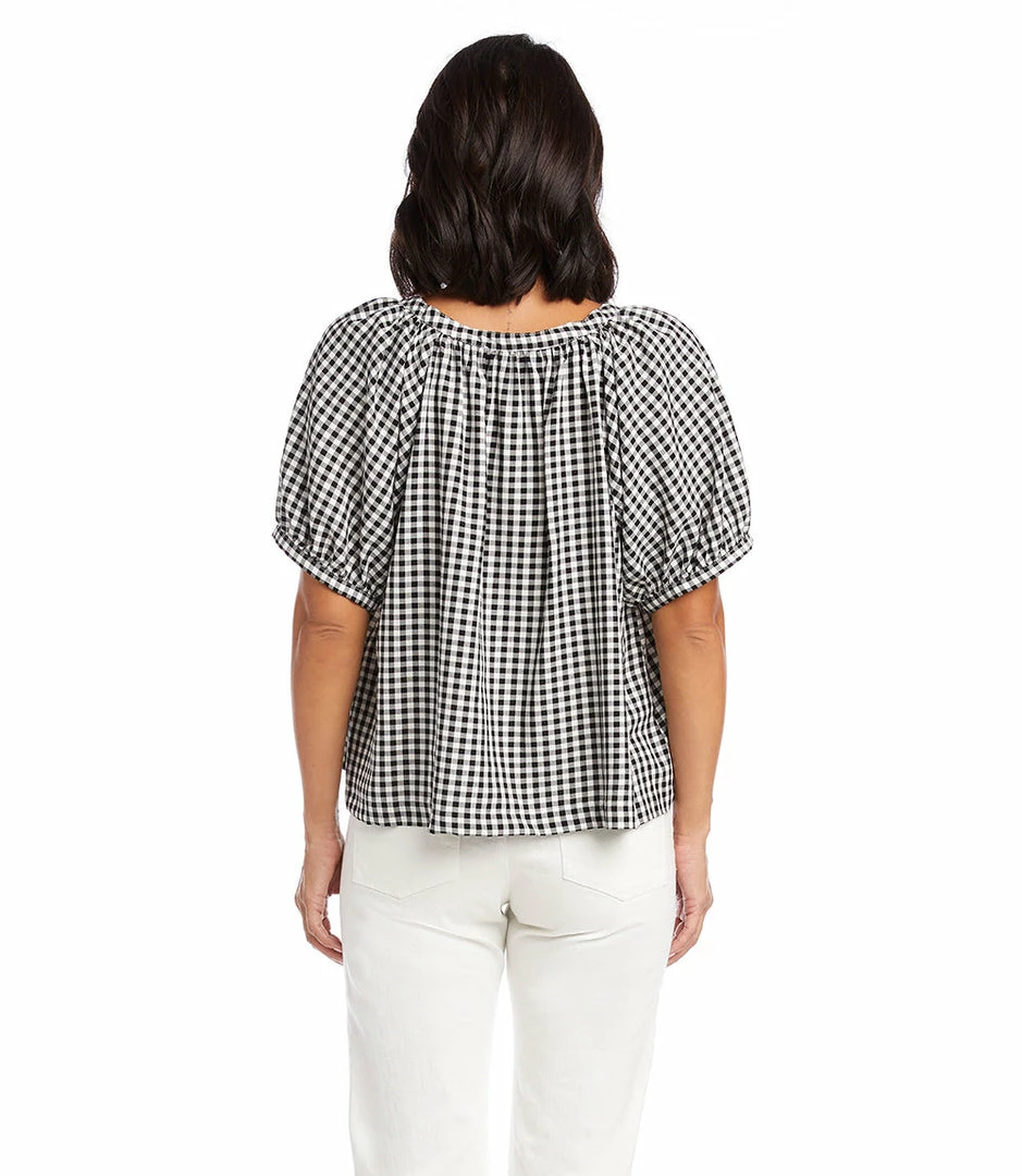 Karen Kane Short Sleeve Peasant Top Clothing