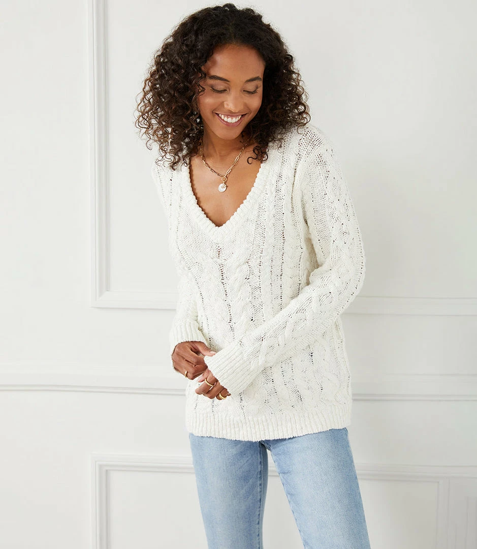 Karen Kane Clothing Cable Knit Sweater