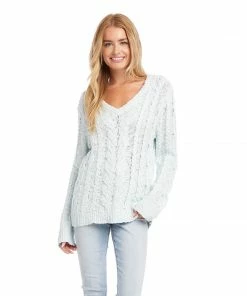 Karen Kane Cable Knit Sweater Clothing