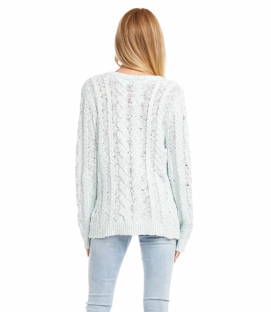 Karen Kane Cable Knit Sweater Clothing