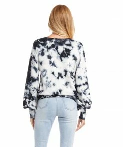 Karen Kane Tie-Dye V-Neck Sweater