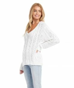 Karen Kane Cable Knit Sweater