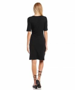 Karen Kane Short Sleeve Tie-Front Dress