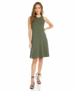 Karen Kane Dresses High Neck A Line Dress
