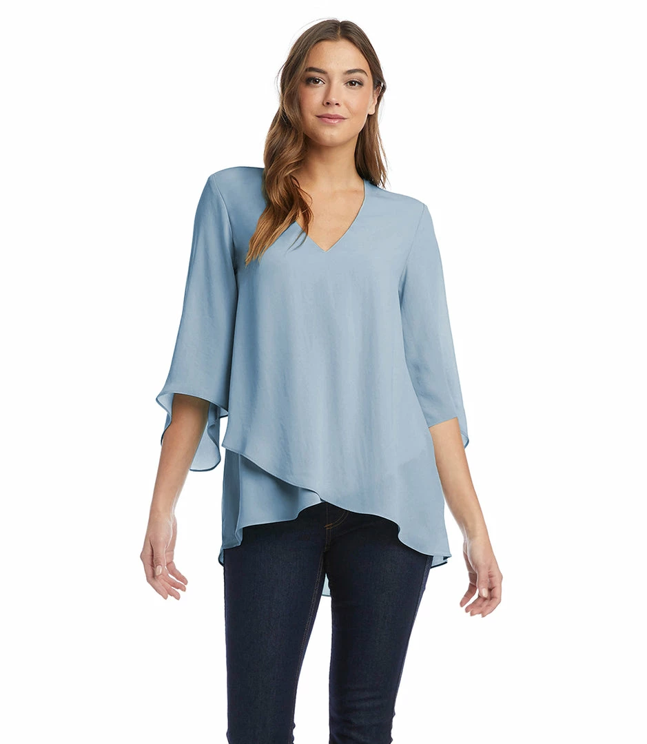 Karen Kane Bracelet Sleeve Asymmetric Top