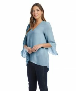 Karen Kane Bracelet Sleeve Asymmetric Top