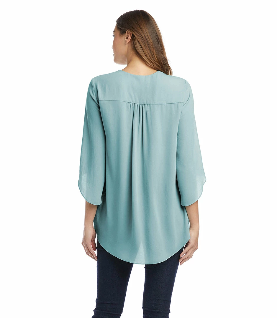 Karen Kane Bracelet Sleeve Asymmetric Top