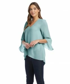Karen Kane Bracelet Sleeve Asymmetric Top