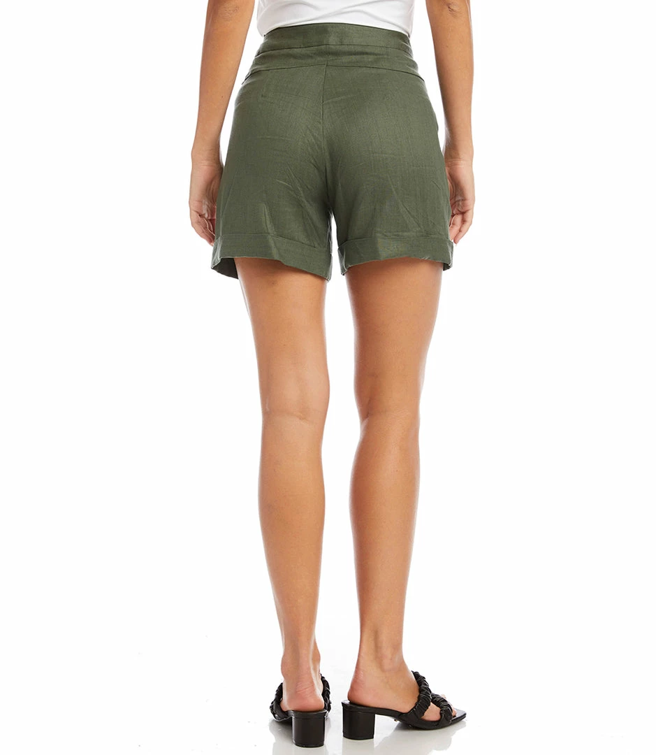 Karen Kane High Waist Pleated Shorts Clothing