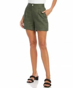 Karen Kane High Waist Pleated Shorts Clothing