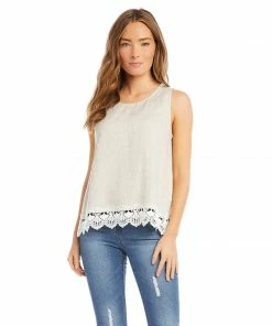 Karen Kane Lace Hem Top Clothing