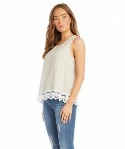 Karen Kane Lace Hem Top Clothing