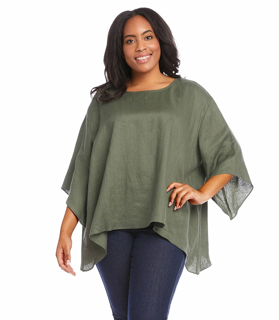 Karen Kane Plus Size Flare Hem Top