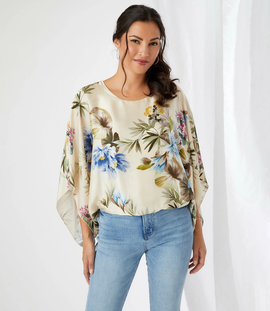Karen Kane Blouson Scarf Top Clothing