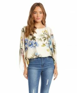 Karen Kane Blouson Scarf Top Clothing