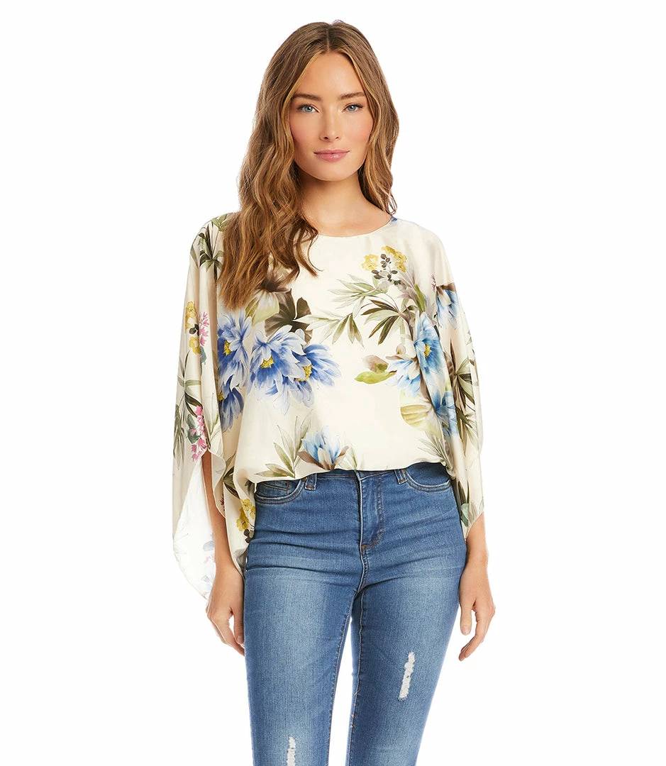 Karen Kane Blouson Scarf Top Clothing