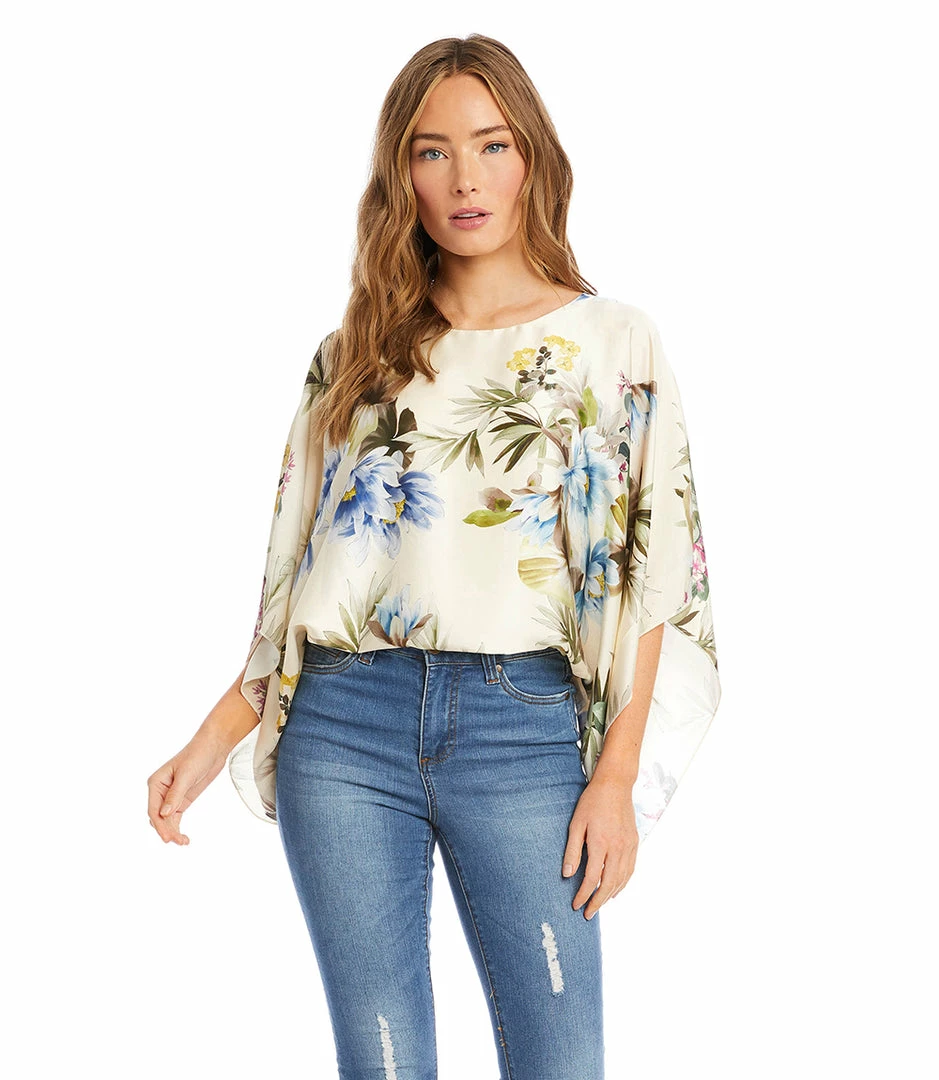 Karen Kane Blouson Scarf Top Clothing
