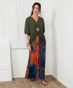Karen Kane Maxi Flare Hem Skirt