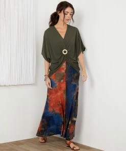 Karen Kane Maxi Flare Hem Skirt