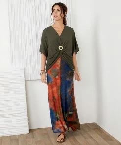 Karen Kane Maxi Flare Hem Skirt