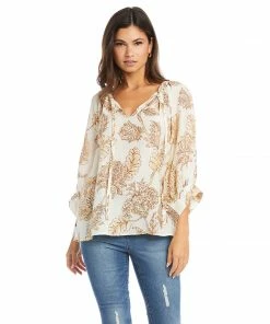 Karen Kane Blouson Sleeve Top Tops