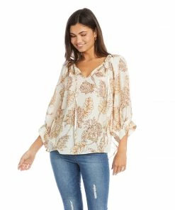 Karen Kane Blouson Sleeve Top Tops