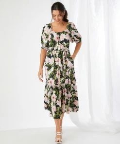 Karen Kane Poof Sleeve Dress
