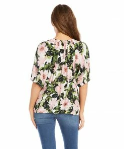Karen Kane Clothing Short Sleeve Peasant Top