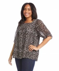 Karen Kane Plus Size Square Neck Top New Arrivals