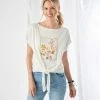 Karen Kane Wild Flower Boatneck Top Clothing