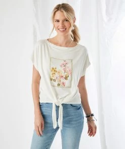 Karen Kane Wild Flower Boatneck Top Clothing