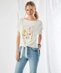 Karen Kane Wild Flower Boatneck Top Clothing