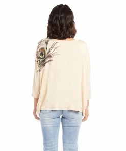 Karen Kane Tops Peacock Feather Top