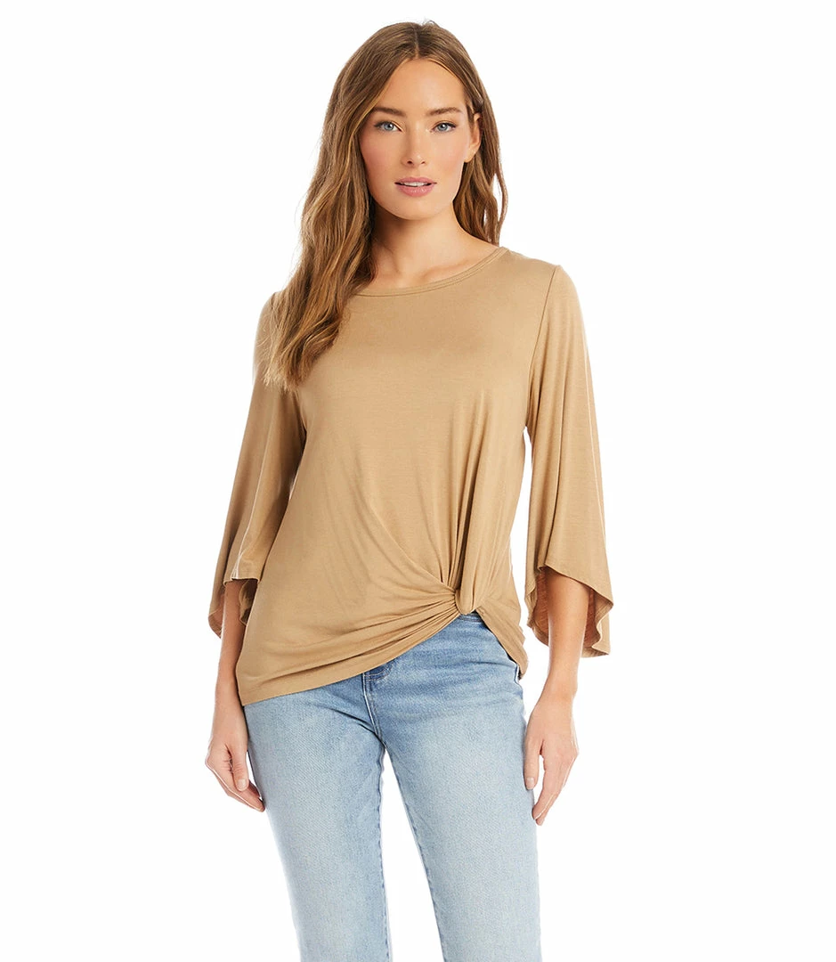 Karen Kane Flare Sleeve Pick Up Top Tops