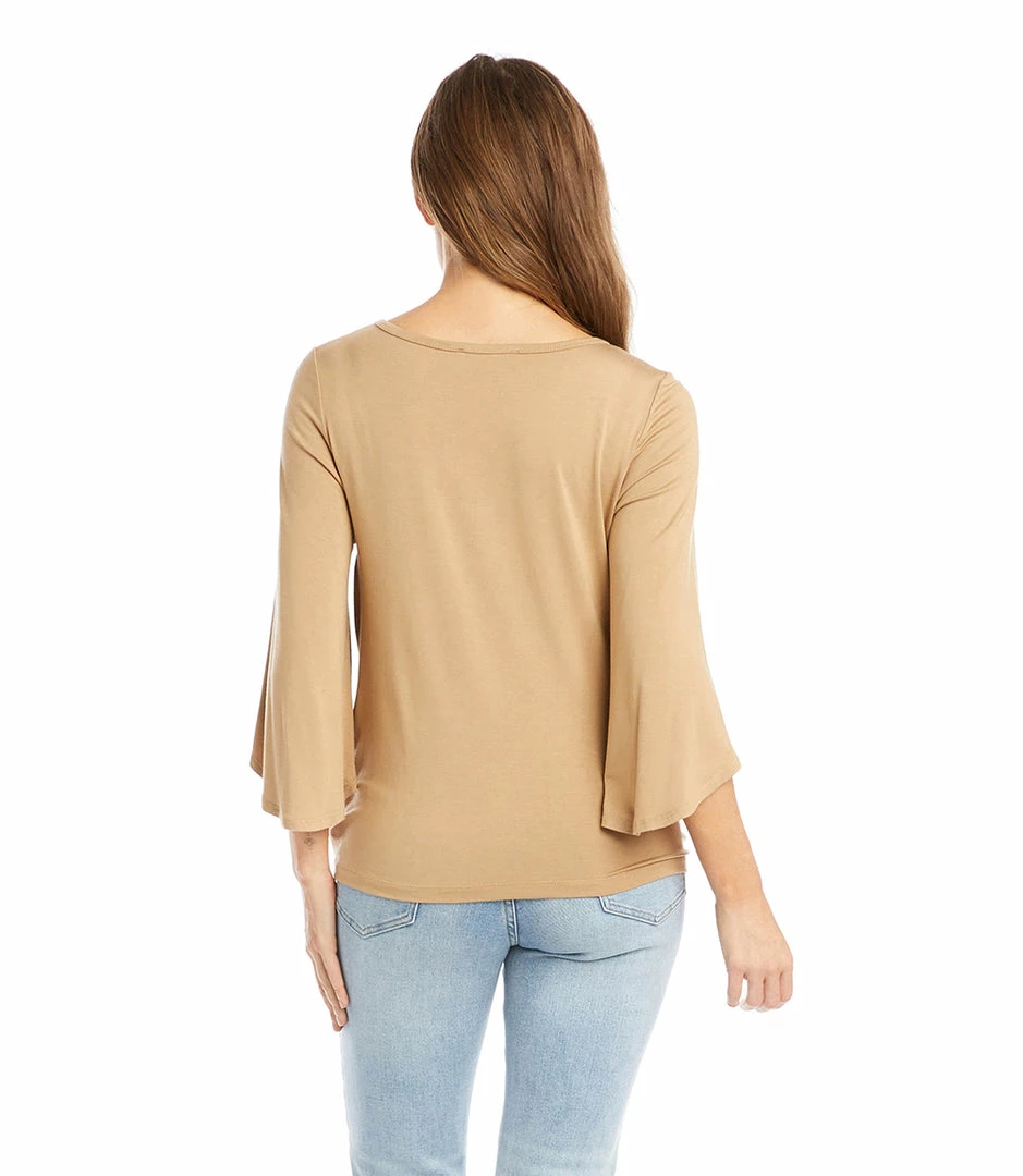 Karen Kane Flare Sleeve Pick Up Top Tops