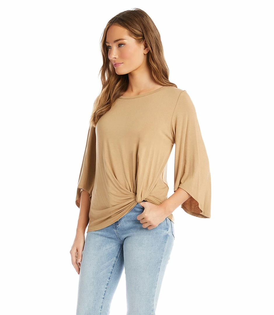 Karen Kane Flare Sleeve Pick Up Top Tops