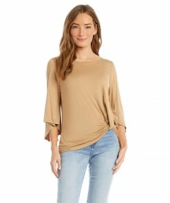 Karen Kane Flare Sleeve Pick Up Top Tops