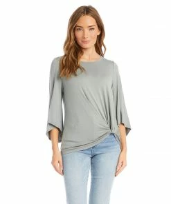 Karen Kane Flare Sleeve Pick Up Top