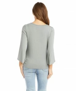 Karen Kane Flare Sleeve Pick Up Top