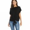 Karen Kane Tops Boatneck Tie Front Top