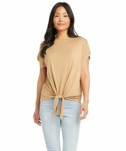 Karen Kane Boatneck Tie Front Top