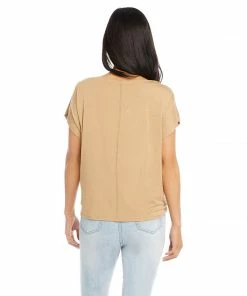 Karen Kane Boatneck Tie Front Top