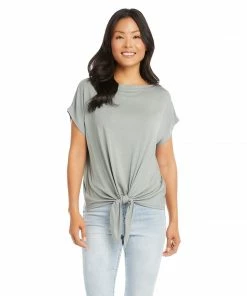 Karen Kane Boatneck Tie Front Top New Arrivals