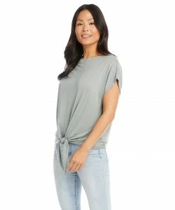 Karen Kane Boatneck Tie Front Top New Arrivals