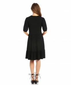 Karen Kane Poof Sleeve Tiered Dress