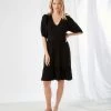 Karen Kane Poof Sleeve Tiered Dress