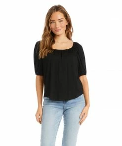 Karen Kane Knit Peasant Top