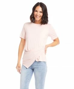 Karen Kane Clothing Petite Size Side Drape Top